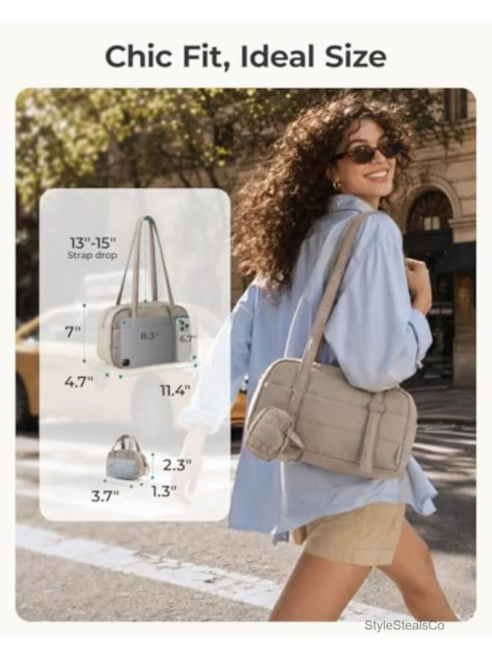 Quilted Puffer Hobo Shoulder Bag Lightweight Small Tote Handbag